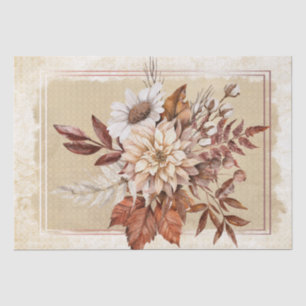 Papier Mousseline Bouquet floral vintage d'automne