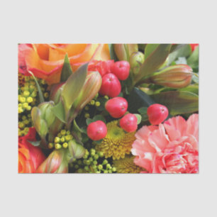 Papier Mousseline Bouquet orange