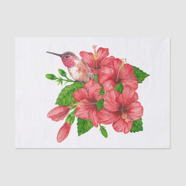 Papier Mousseline Bouquet tropical (Recto)