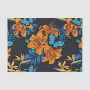 Papier Mousseline Bouquet tropical