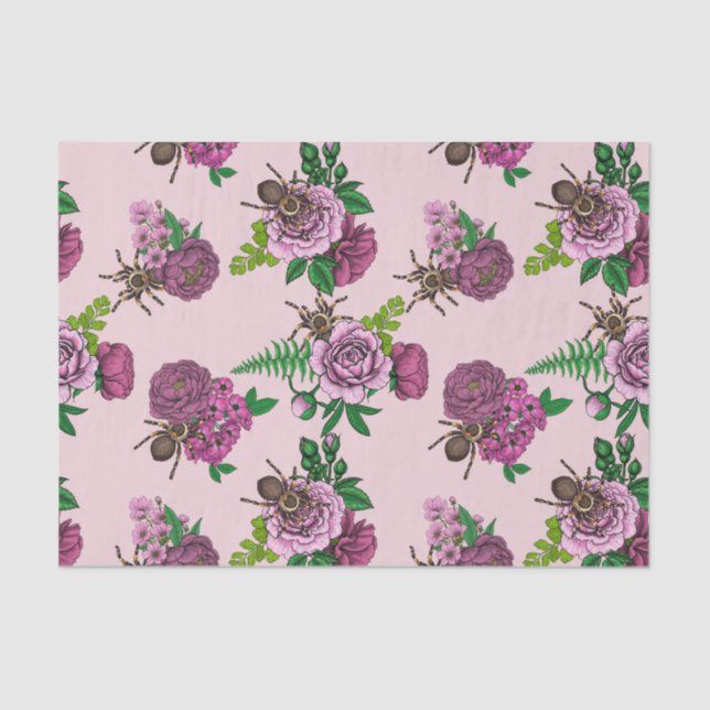 Papier Mousseline Bouquets et tarantula (Recto)