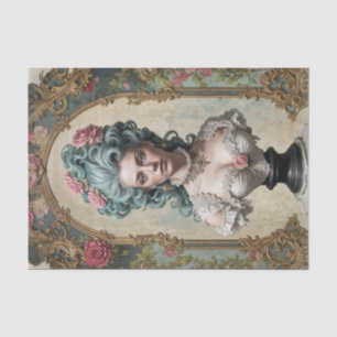 Papier Mousseline Boussole Rococo à Haired bleu - Découpage