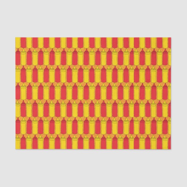 Papier Mousseline Bouteilles classiques de condiment de moutarde et (Recto)