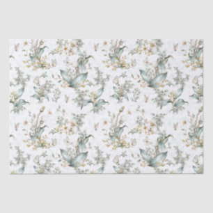 Papier Mousseline Bouteilles florales vintages Boho Découpage