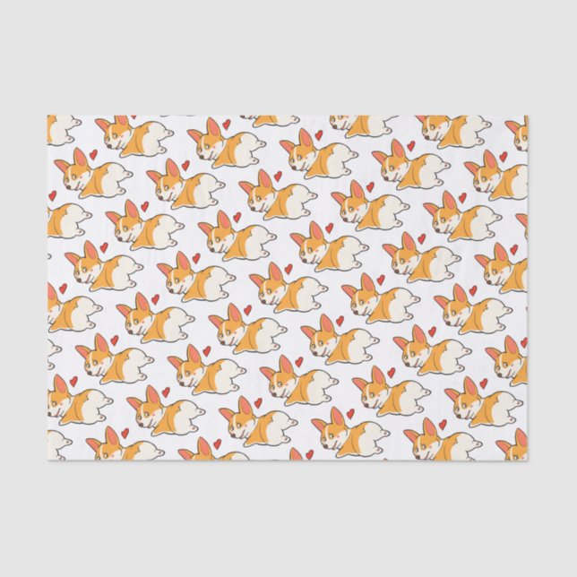 Papier Mousseline Bouts de corgi (Recto)
