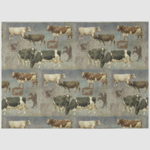 Papier Mousseline Bovins de ferme rustiques Bovins de ferme Ferme Mo