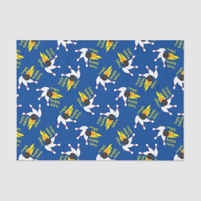 Papier Mousseline Bowling Anniversaire de enfant Party Cute Sports (Recto)