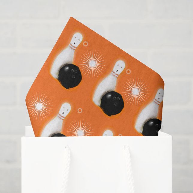 Papier Mousseline Bowling Halloween (Sac cadeau)