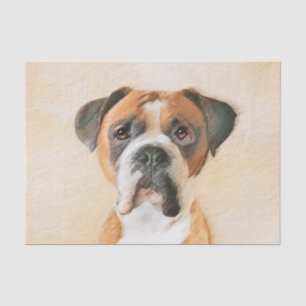 Papier Mousseline Boxer Dog Peinture Non Décroché Art animal origina