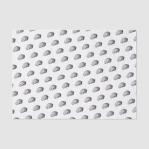 Papier Mousseline Brains noir et blanc Horreur papier cadeau envelop