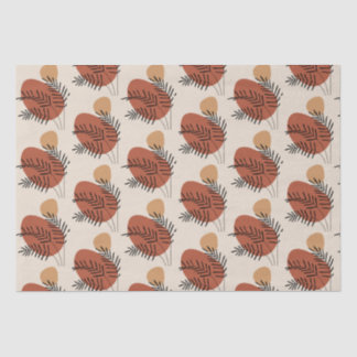 Papier Mousseline Branche Boho Abstraite Plante Art Décor Neutre