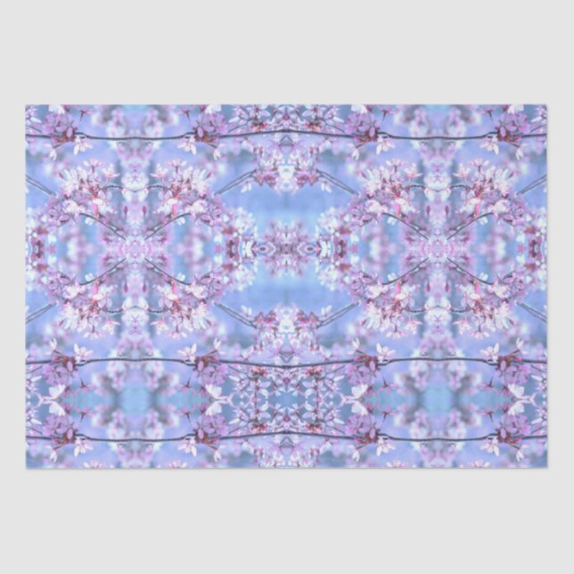 Papier Mousseline Branches de cerisier fleuri (Recto)