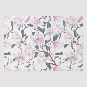 Papier Mousseline Branches de Magnolia Blush en floraison