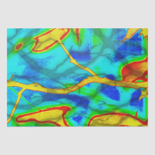 Papier Mousseline Branches en couleur gras (Recto)