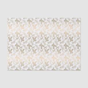 Papier Mousseline Branches Gold Holly, Mistletoe et Pine gravées