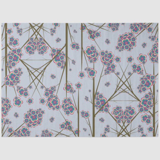 Papier Mousseline Branches particulières Papier Tissu Sky (Recto)