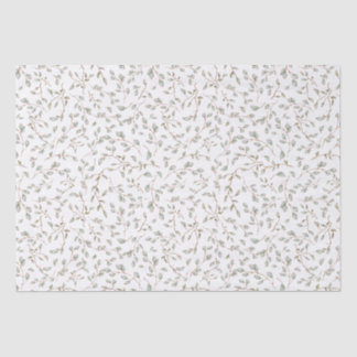 Papier Mousseline Branches vintages de feuilles Boho Botanique