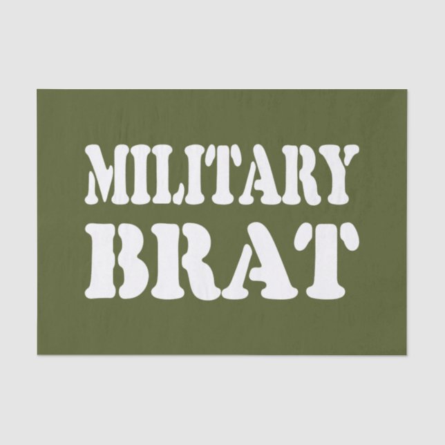 PAPIER MOUSSELINE BRAT MILITAIRE (Recto)