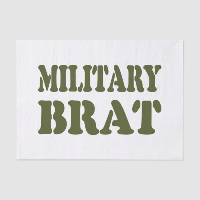 PAPIER MOUSSELINE BRAT MILITAIRE (Recto)