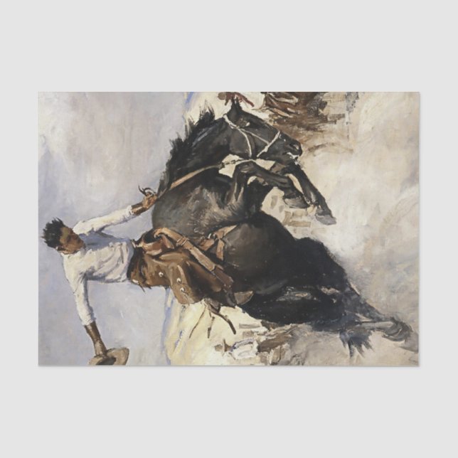 Papier Mousseline « Breezy Riding » Art occidental par WHD Koerner (Recto)