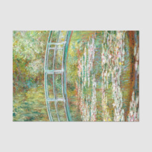 Papier Mousseline Bridge over a Pond of Water Lilies by Claude Monet