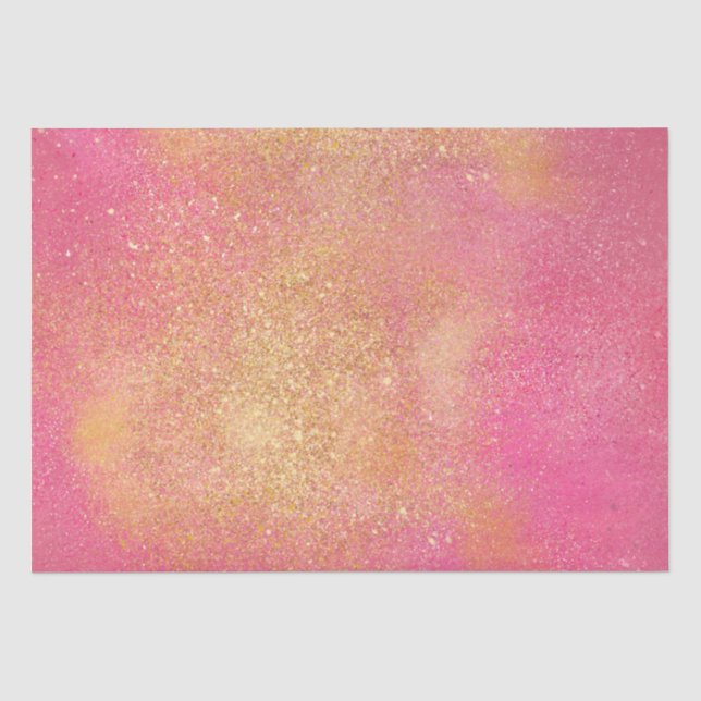 Papier Mousseline Brillant brillant rose or brillant (Recto)