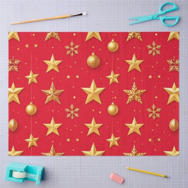 Papier Mousseline Brille, Noël étoilé (Artisanat)