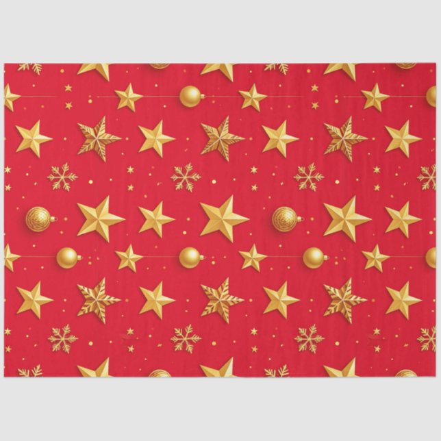Papier Mousseline Brille, Noël étoilé (Recto)