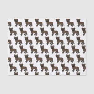 Papier Mousseline Brindle Anglais Staffie Cute Cartoon Chien Motif