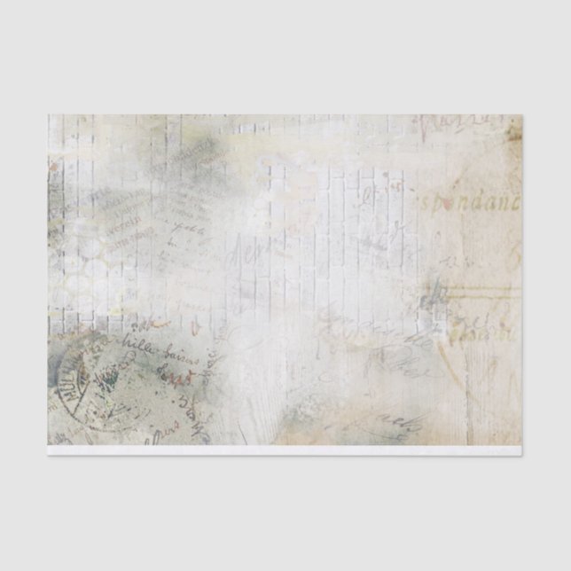 Papier Mousseline Brique Ancienne (Recto)