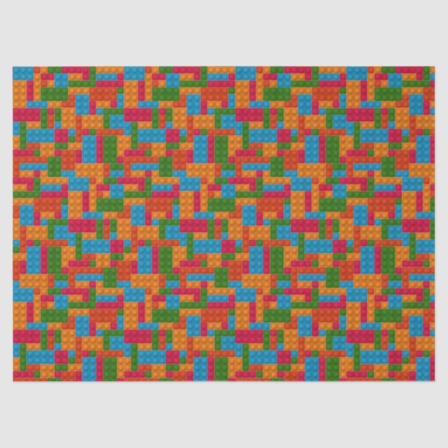 Papier Mousseline Brique de construction colorée (Recto)
