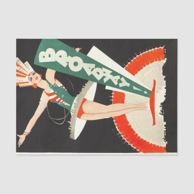 Papier Mousseline Broadway NYC Great Gatsby Art (Recto)