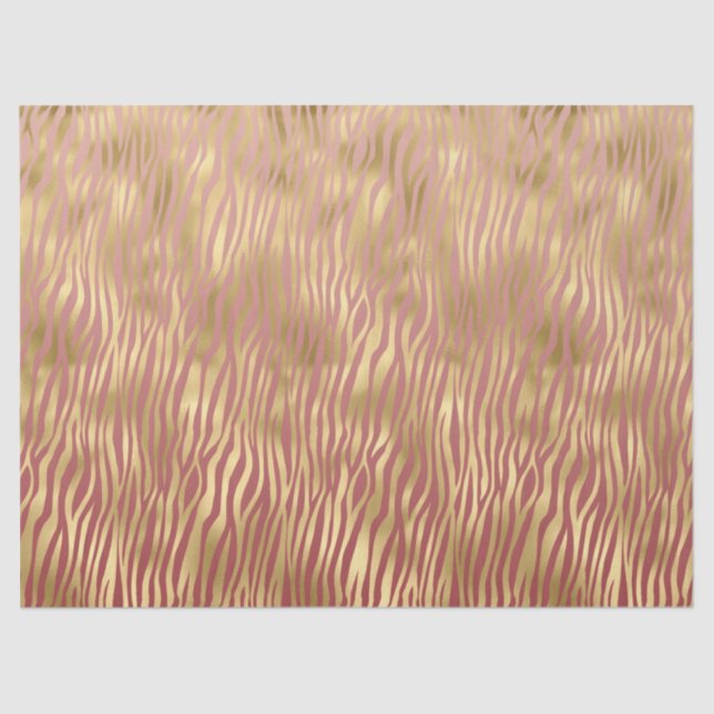 Papier Mousseline Broche d'or Red Zebra (Recto)