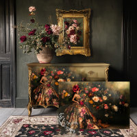 Broderie bouffante lunatique élégante dame florale