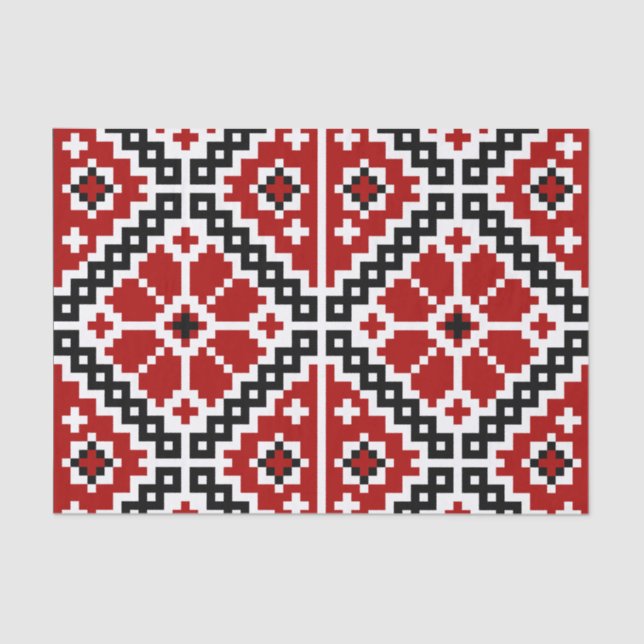 Papier Mousseline Broderie ukrainienne (Recto)