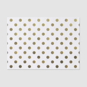 Papier Mousseline Bronze Feuille d'or Métallique Faux Foil Polka Poi
