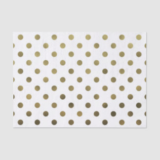 Papier Mousseline Bronze Feuille d'or Métallique Faux Foil Polka Poi