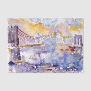 Papier Mousseline Brooklyn Bridge (New York) (par John Marin)