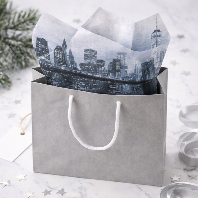 Papier Mousseline Brooklyn Bridge Sophisticated Urban Monochrome (Créateur téléchargé)