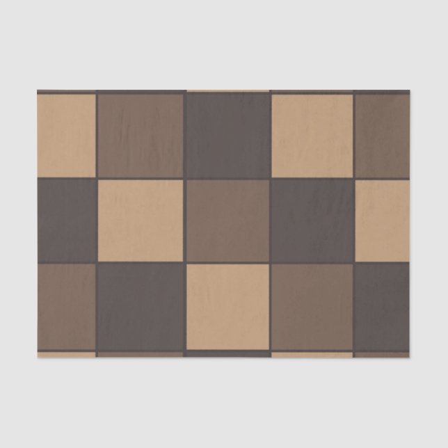 Papier Mousseline Brown Checkers (Recto)