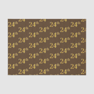 Papier Mousseline Brown, Faux Gold 24e (Vingt-quatrième)