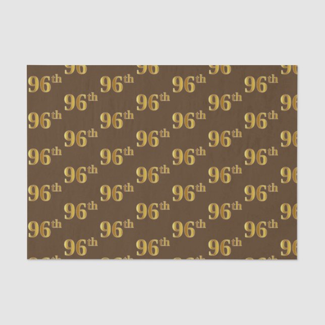 Papier Mousseline Brown, Faux Gold 96e (96e) (Recto)