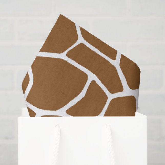Papier Mousseline Brown Giraffe  (Sac cadeau)
