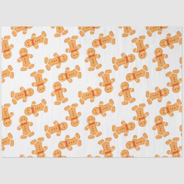 Papier Mousseline Brown homme en pain d'épices sur blanc (Recto)