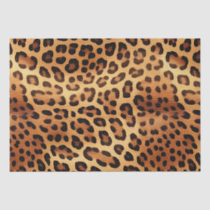 Papier Mousseline Brown noir Empreinte de léopard or