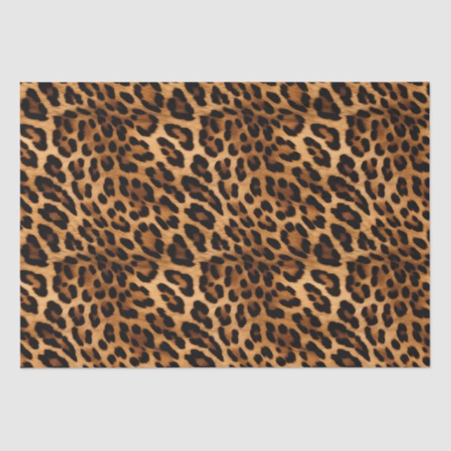 Papier Mousseline Brown Poster de animal Leopard (Recto)