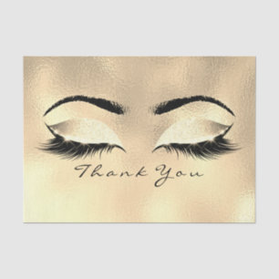 Papier Mousseline Browns Gold Parties scintillant Merci Oeil Lashes