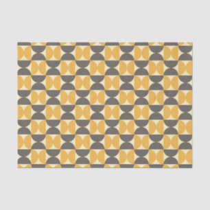 Papier Mousseline Brun de la moitié du siècle et motif modernes d'or