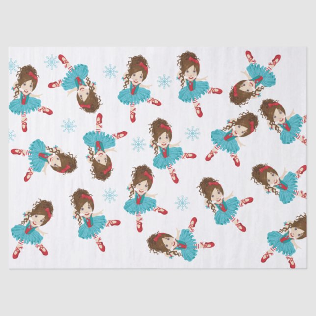 Papier Mousseline Brunette Ballerina Papier Tissu (Recto)