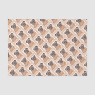 Papier Mousseline Bruxelles Griffon Smooth Painting Original Chien A